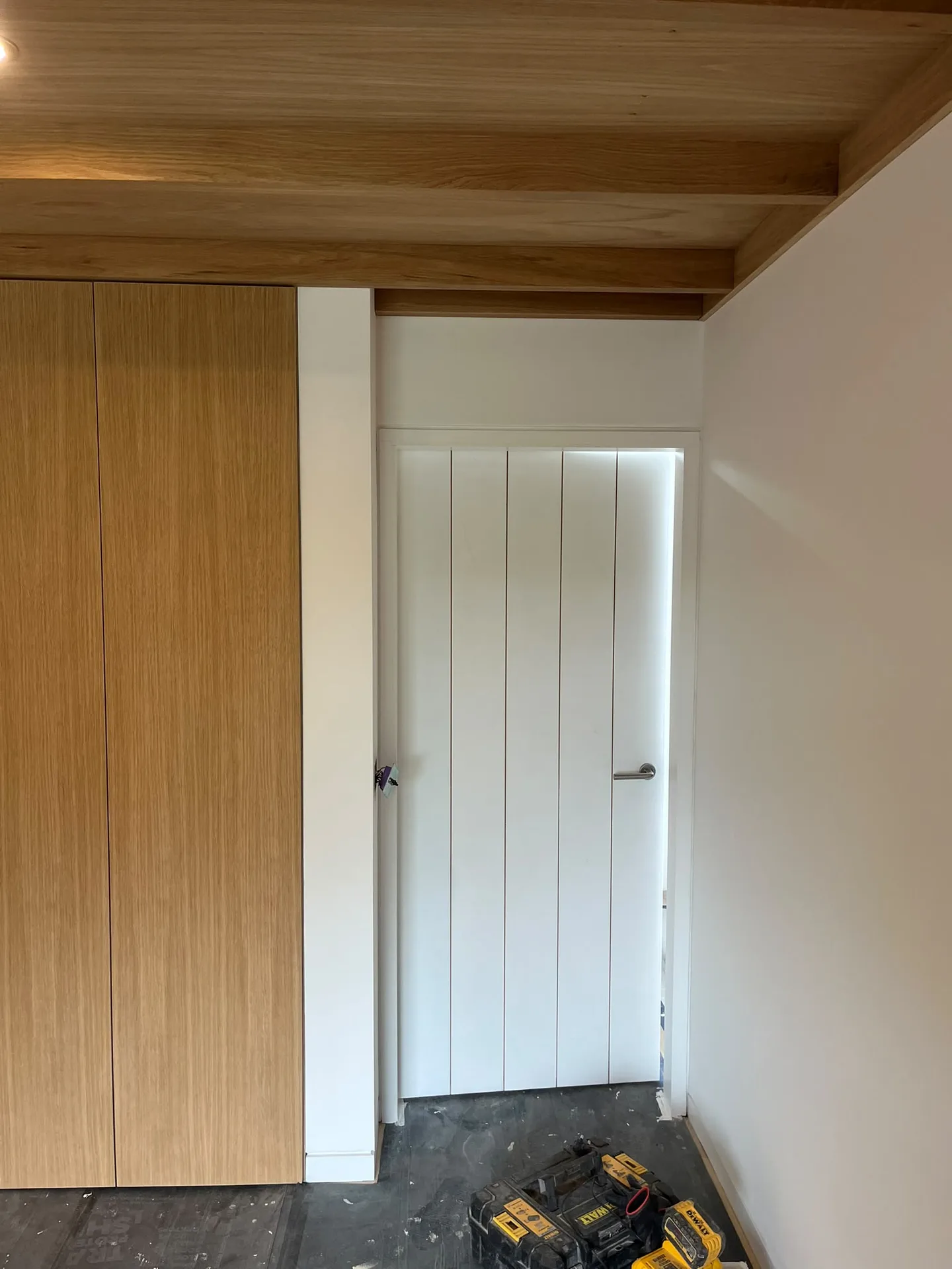 Modern interior joinery and white door installation